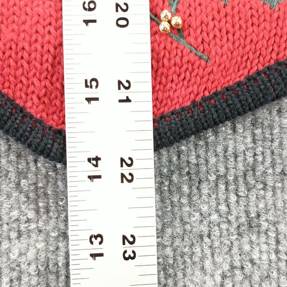 Talbots Womens Knit Sweater Vest Red SZ PP Button Front V-Neck Cropped Vintage - Picture 10 of 11